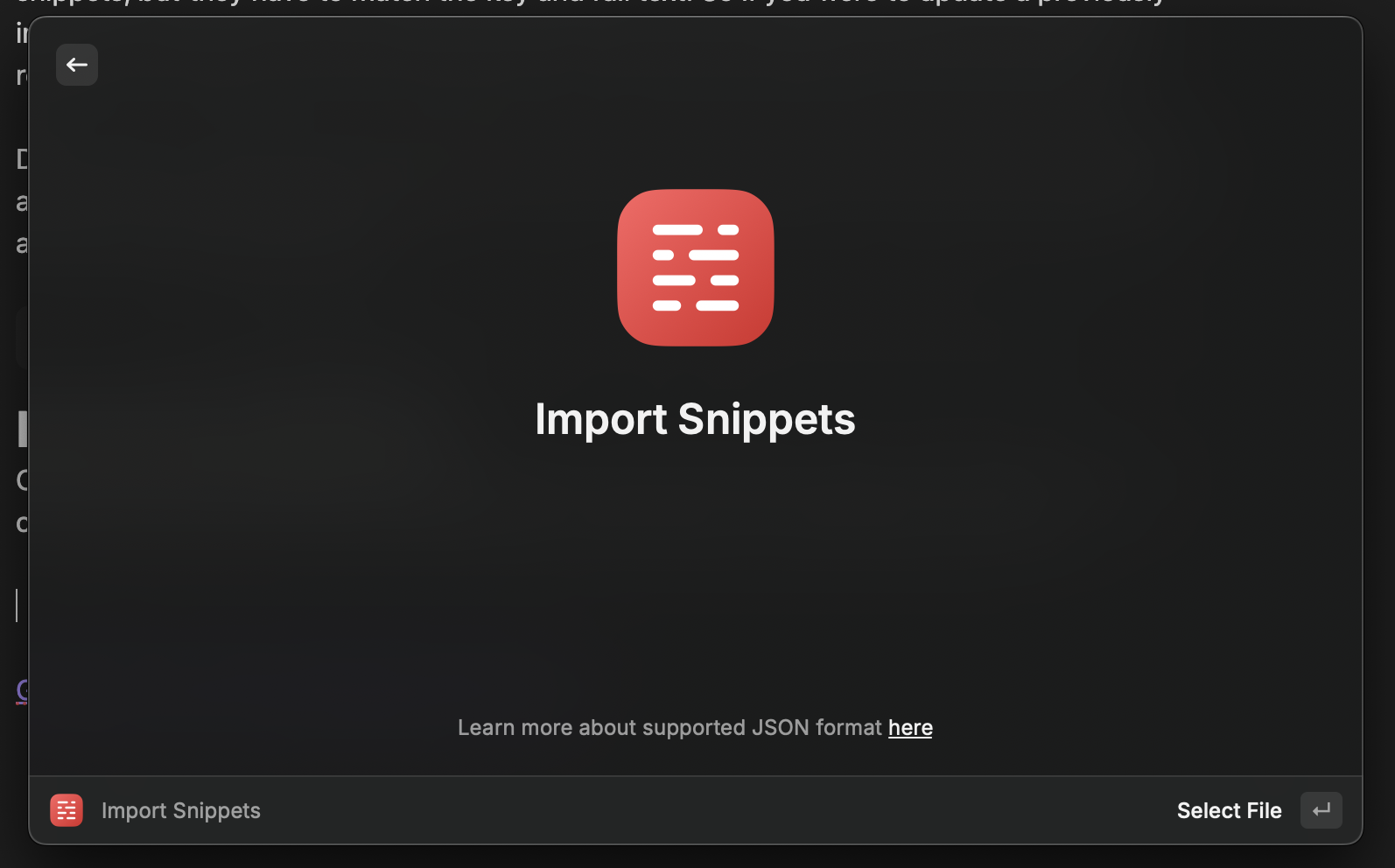 Import snippets from Raycast